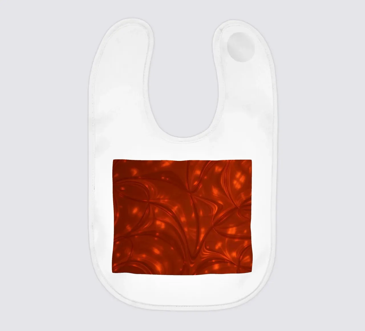 Vibrant abstract red pattern with luminous highlights baby bib by DesignDoodle