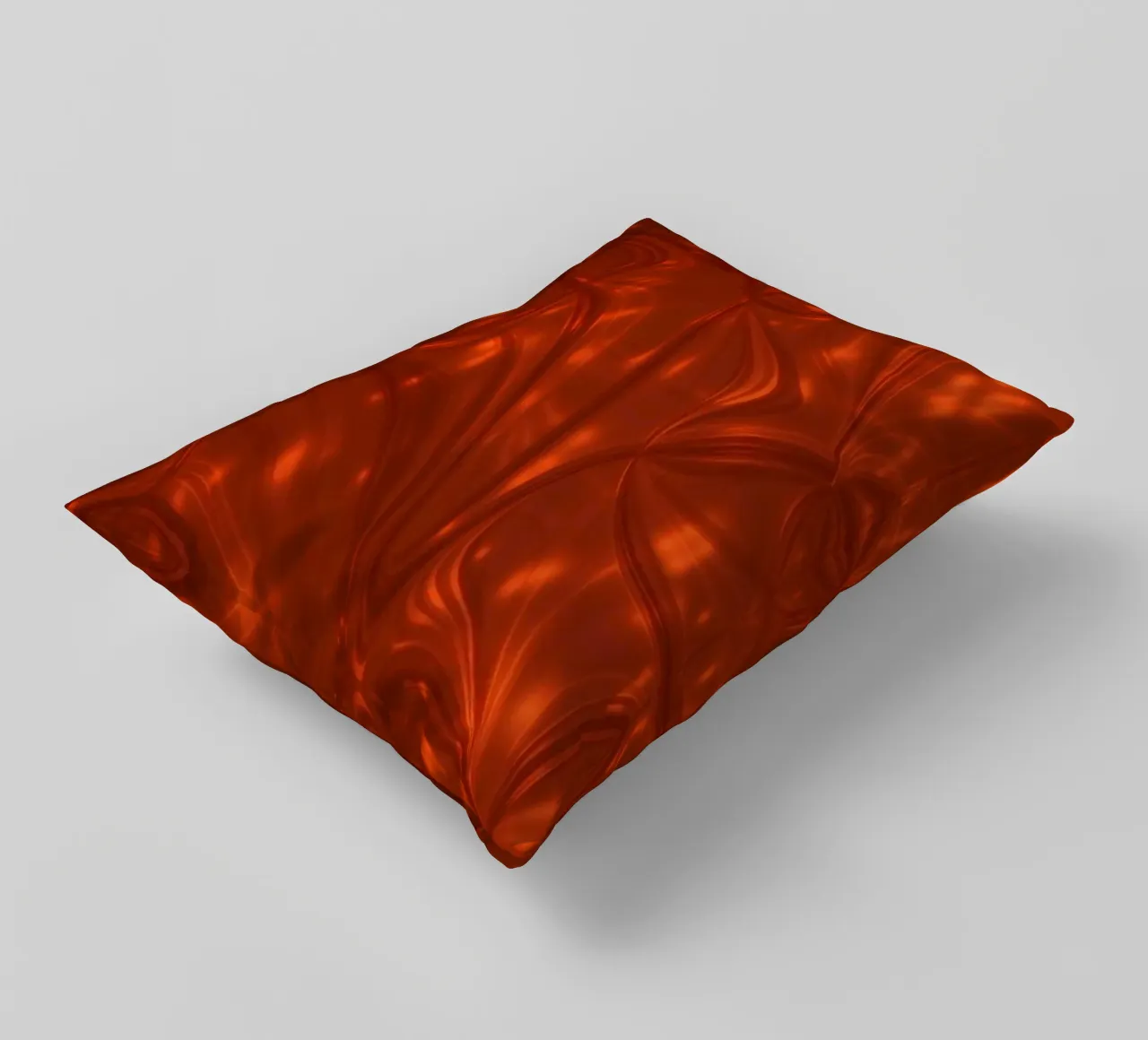 Vibrant abstract red pattern with luminous highlights decorative cushion by DesignDoodle
