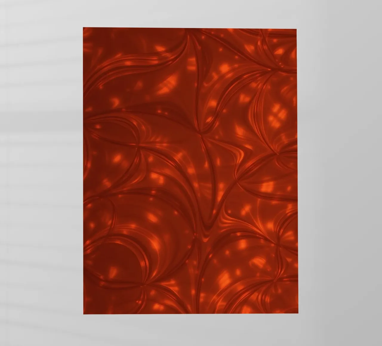 Vibrant abstract red pattern with luminous highlights backlit film by DesignDoodle
