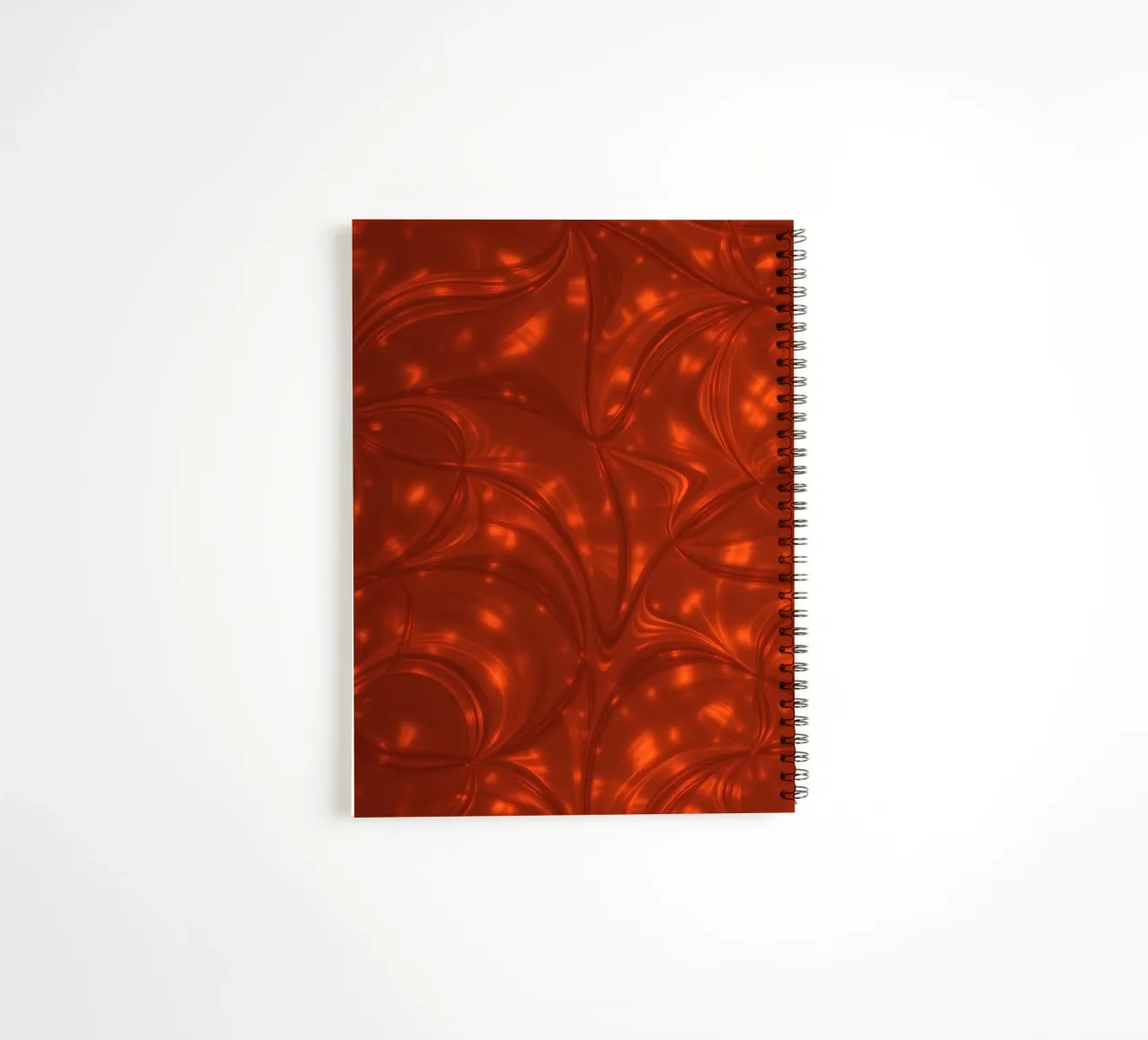 Vibrant abstract red pattern with luminous highlights spiral notebook by DesignDoodle