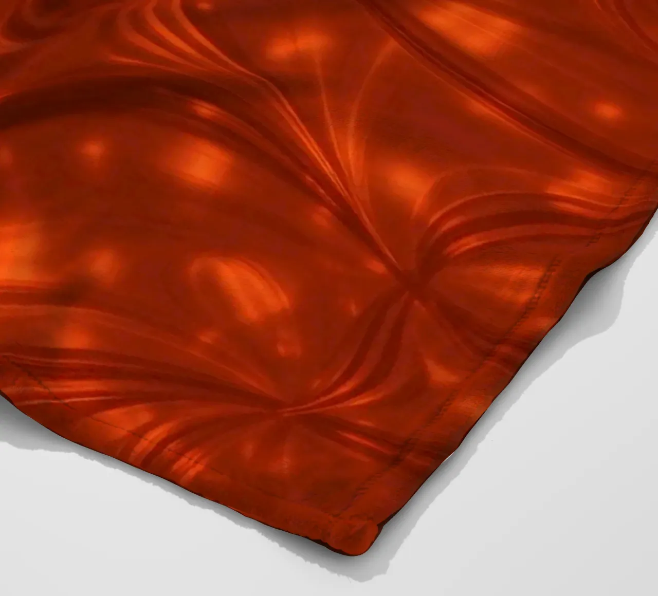 Vibrant abstract red pattern with luminous highlights fleece blanket by DesignDoodle