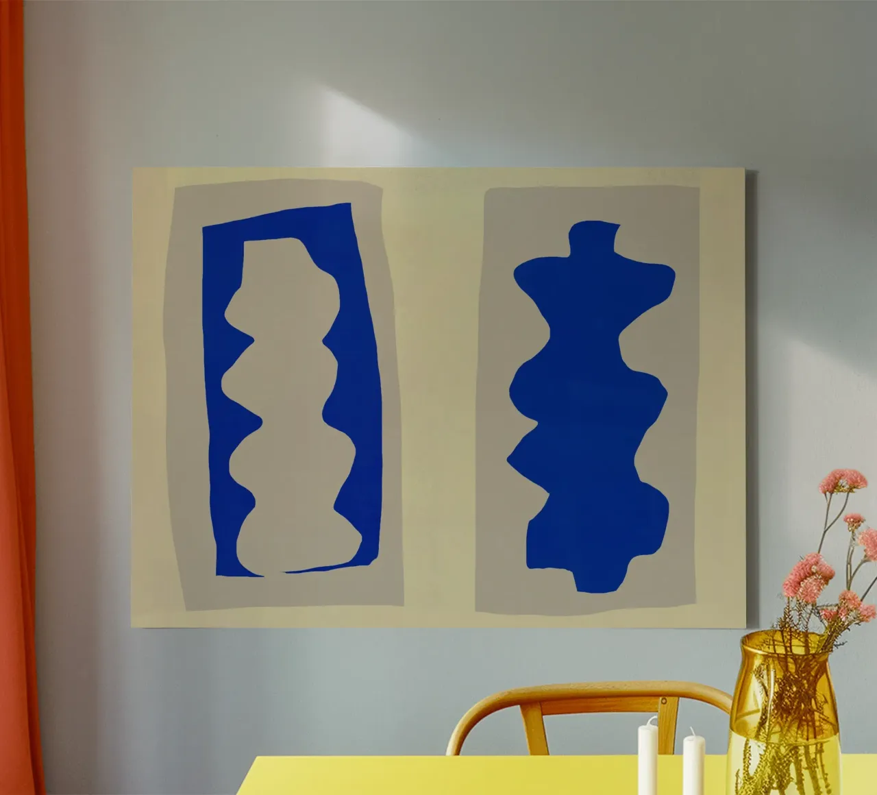 Cut out after by matisse canvas with Floater frame by Little Dean