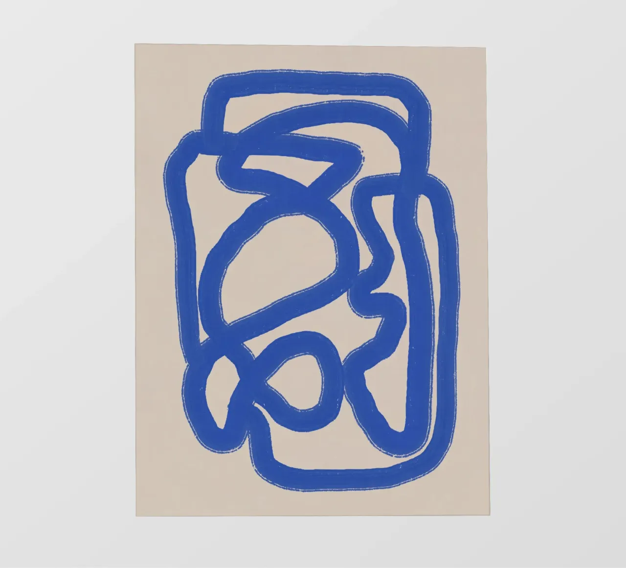 Line art in blu cobalto 04 pellicola backlit da Little Dean