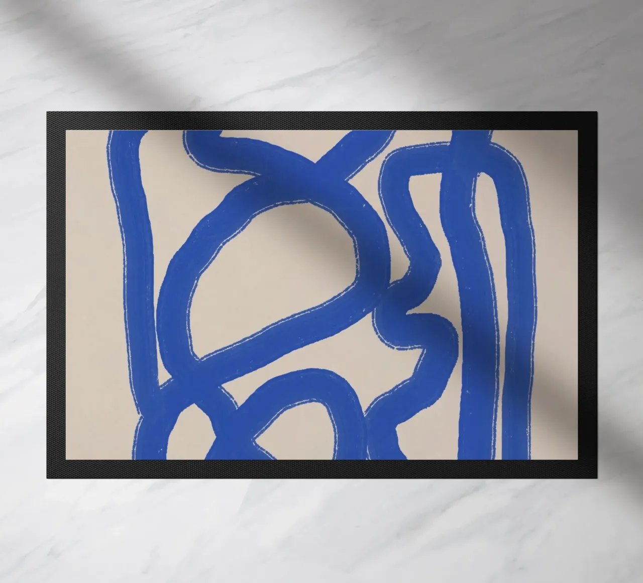 Line art in blu cobalto 04 zerbino da Little Dean