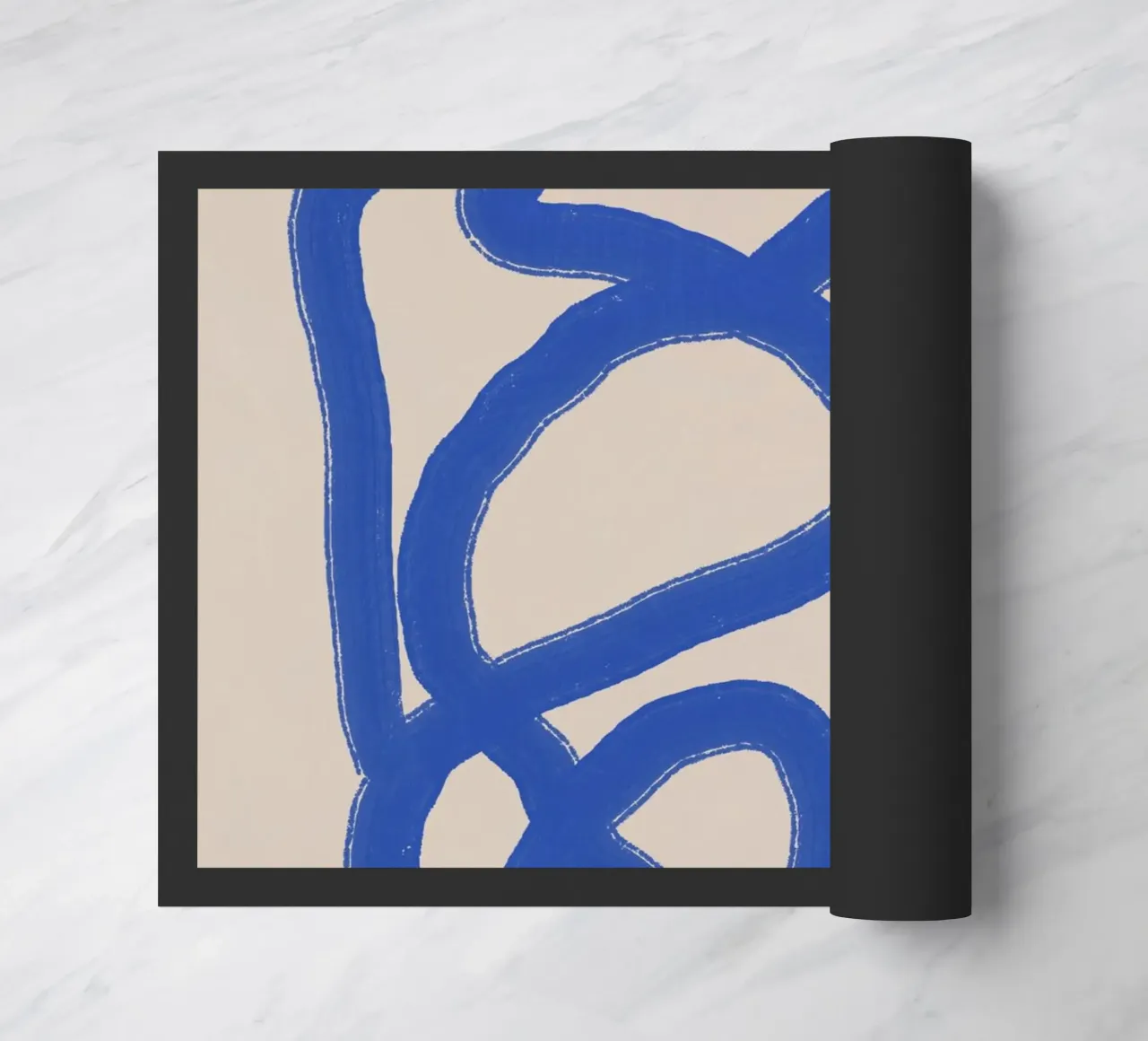 Line art in blu cobalto 04 zerbino da Little Dean