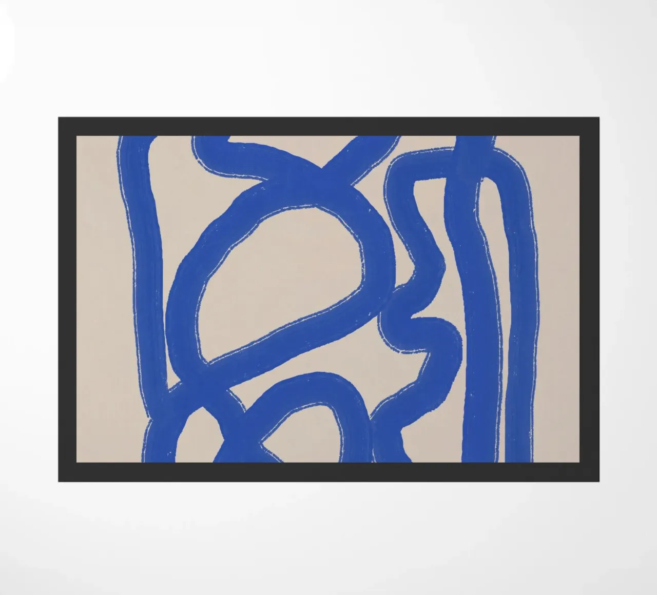 Line art in blu cobalto 04 zerbino da Little Dean