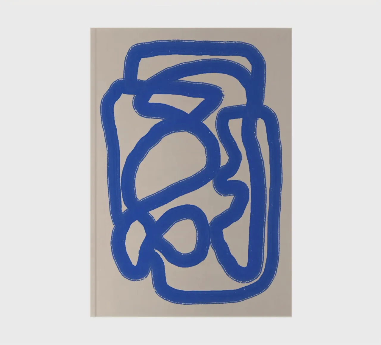 Line art in cobalt blue 04 notebook by Little Dean