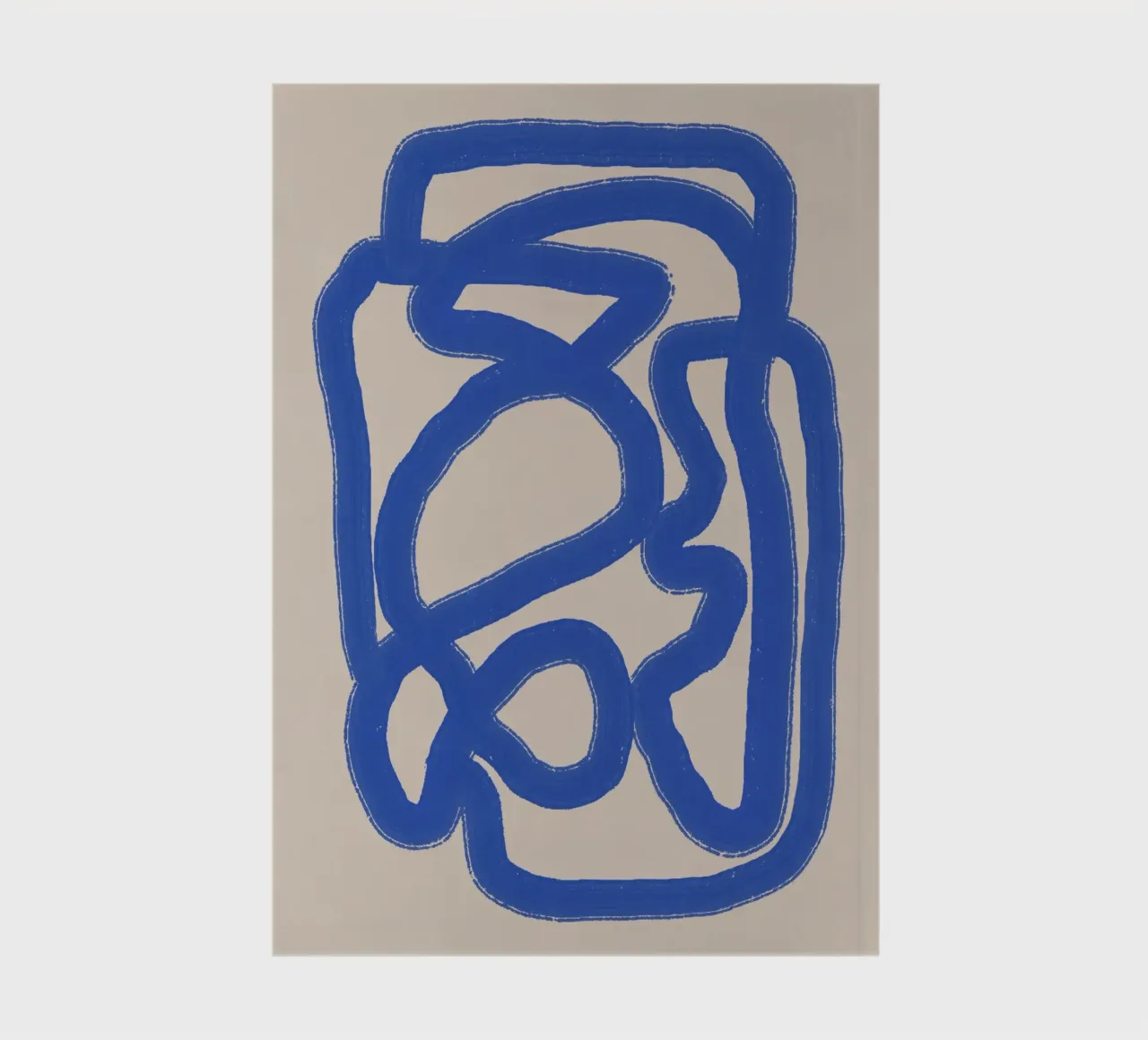 Line art in cobalt blue 04 notebook by Little Dean