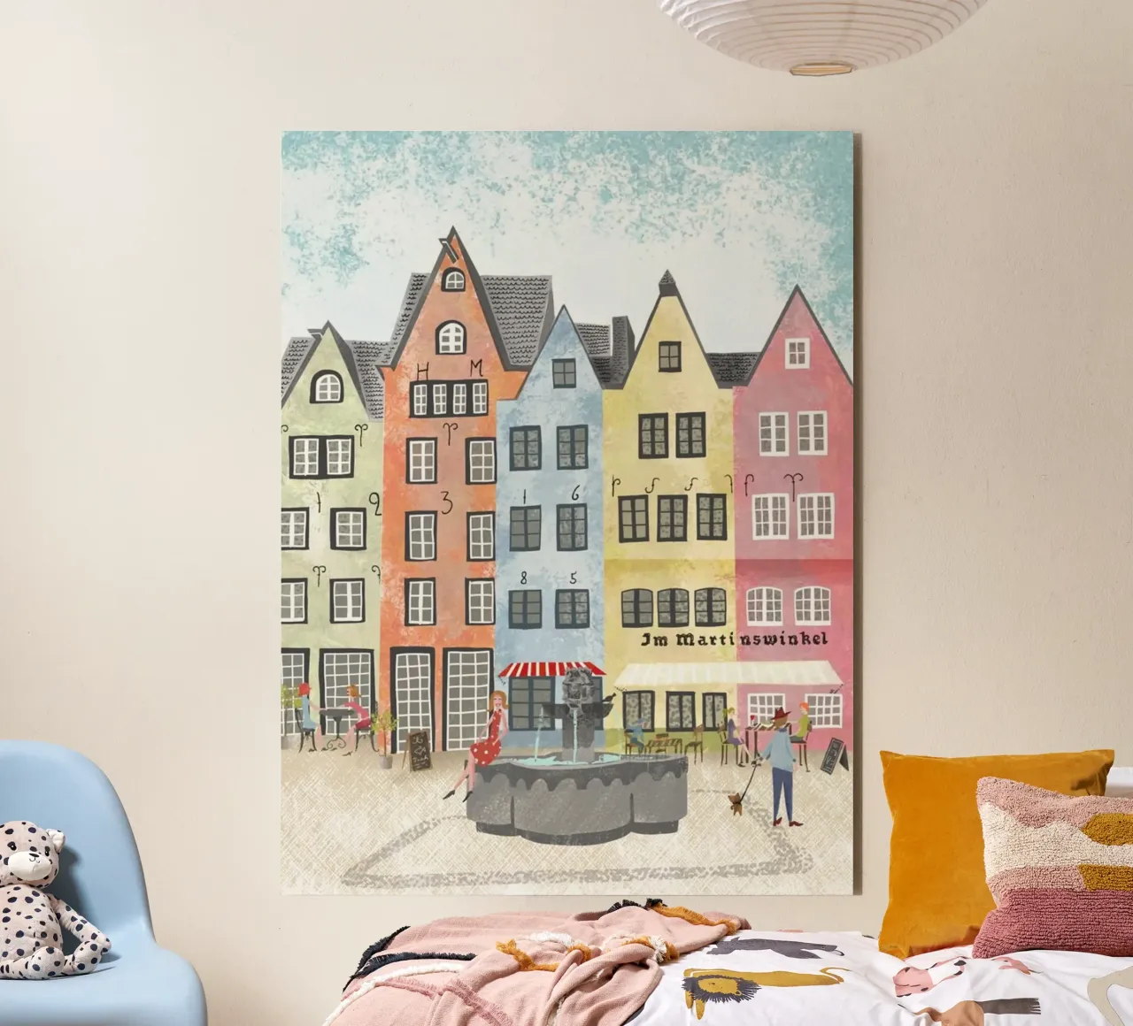 Il centro storico di Colonia Case colorate alluminio dibond da DYDesign