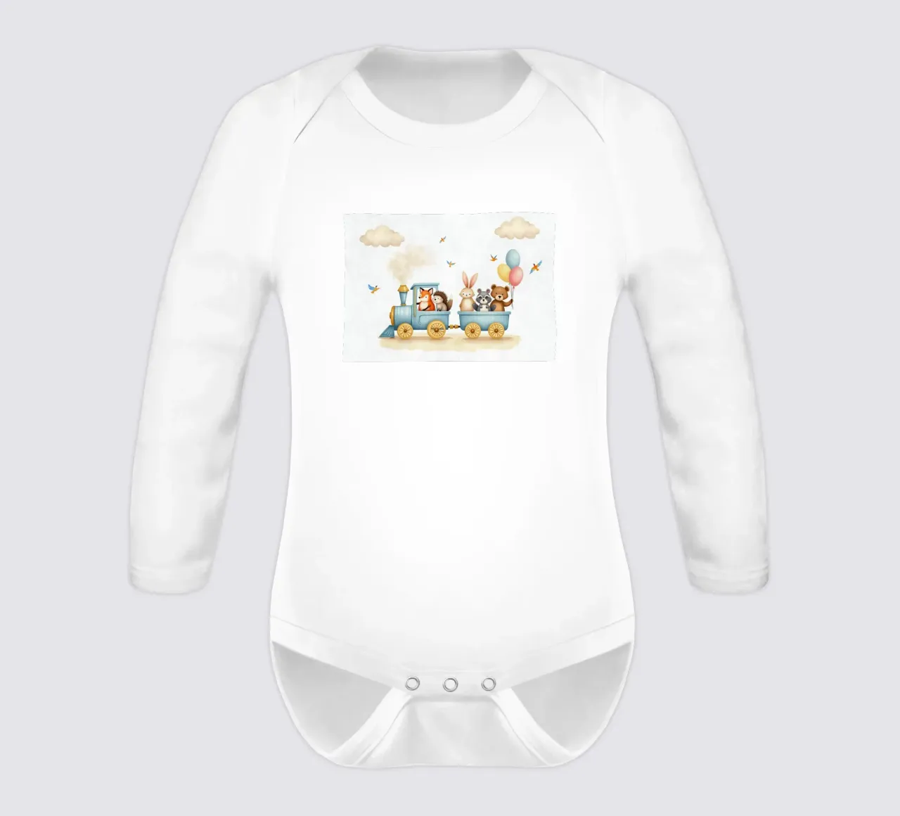 Abenteuer on Rails Langarm Babybody von Doodle Dreams Art