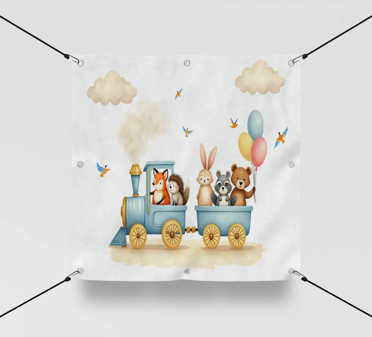Avventura su rotaie telo in pvc da Doodle Dreams Art