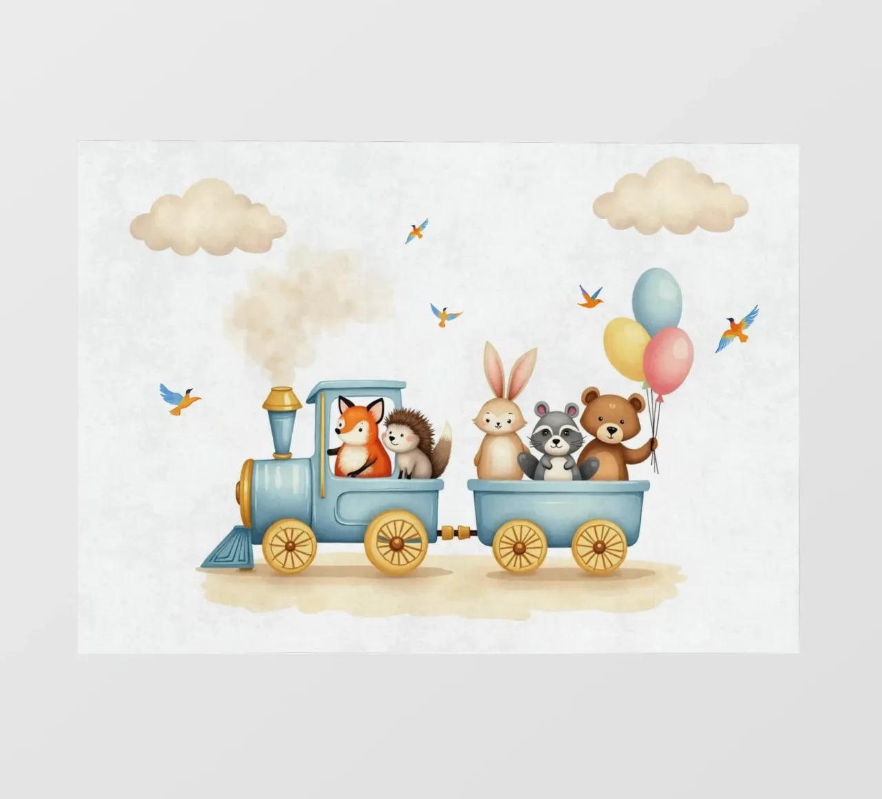 Avventura su rotaie telo in pvc da Doodle Dreams Art