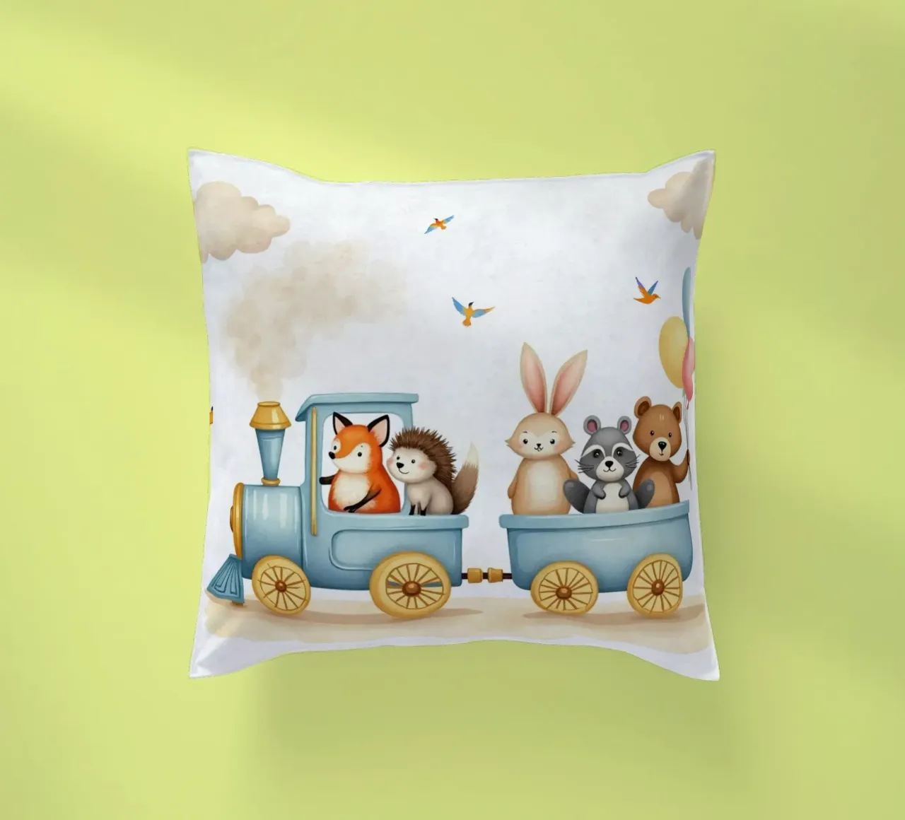 Avventura su rotaie cuscino da Doodle Dreams Art