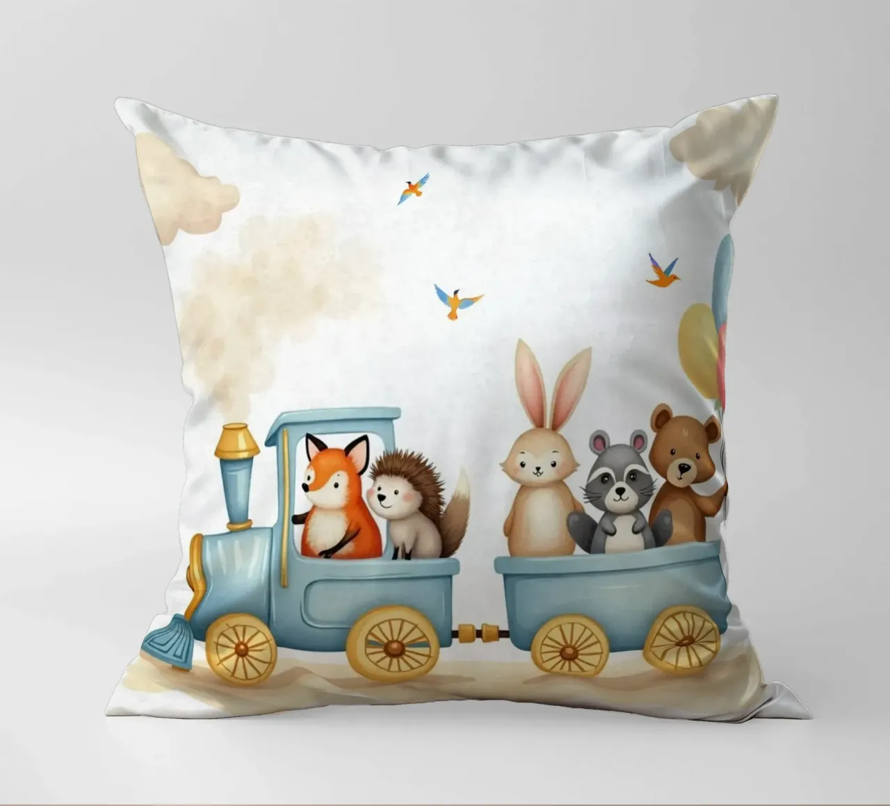 Avventura su rotaie cuscino da Doodle Dreams Art