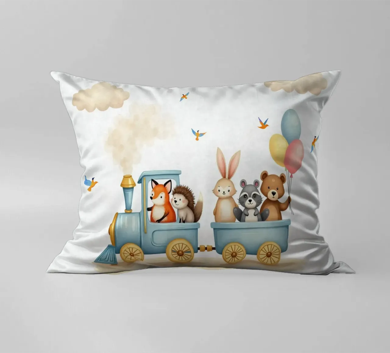 Avventura su rotaie cuscino da Doodle Dreams Art