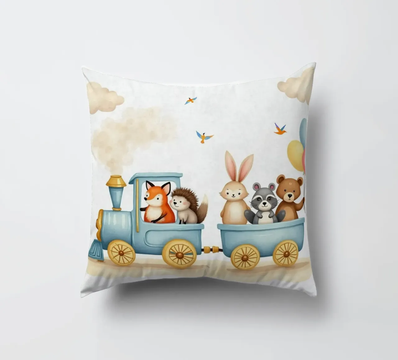 Avventura su rotaie cuscino da Doodle Dreams Art