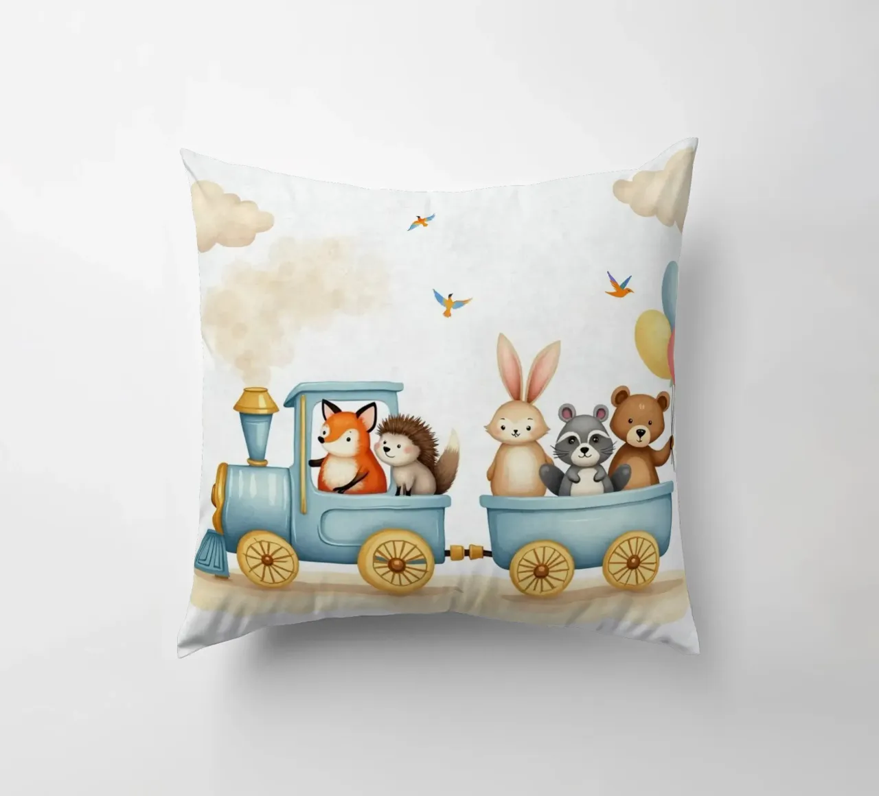 Avventura su rotaie cuscino da Doodle Dreams Art