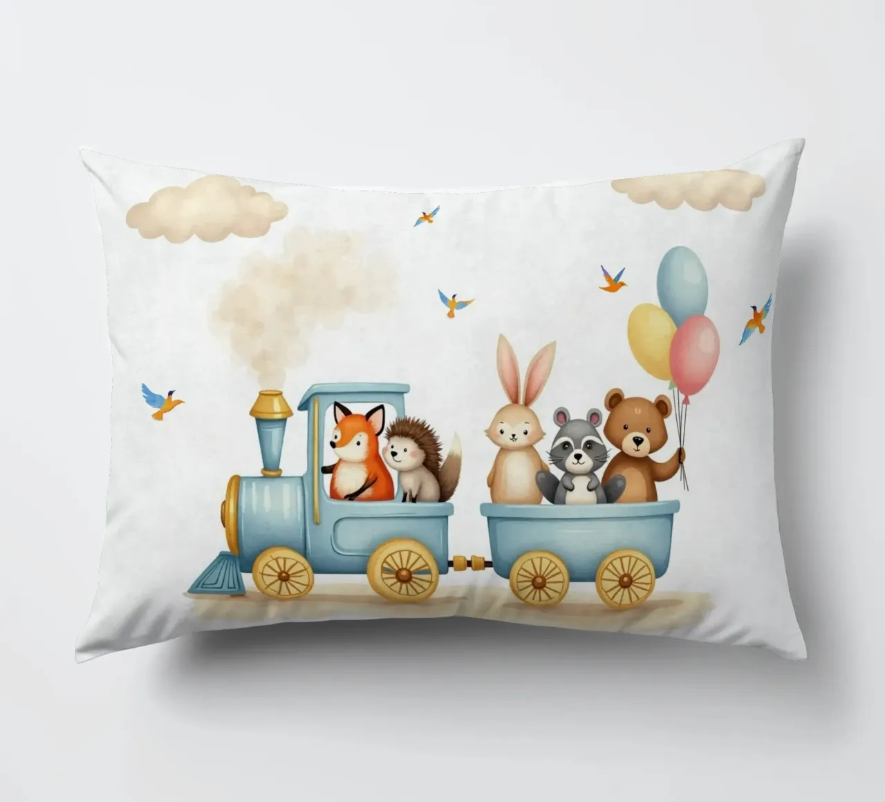 Avventura su rotaie cuscino da Doodle Dreams Art