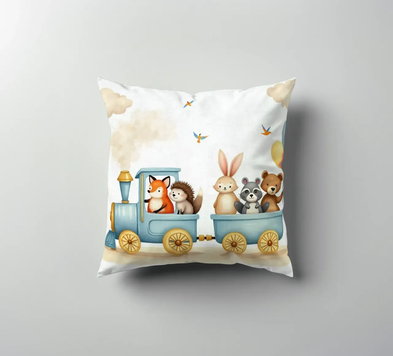 Avventura su rotaie cuscino da Doodle Dreams Art