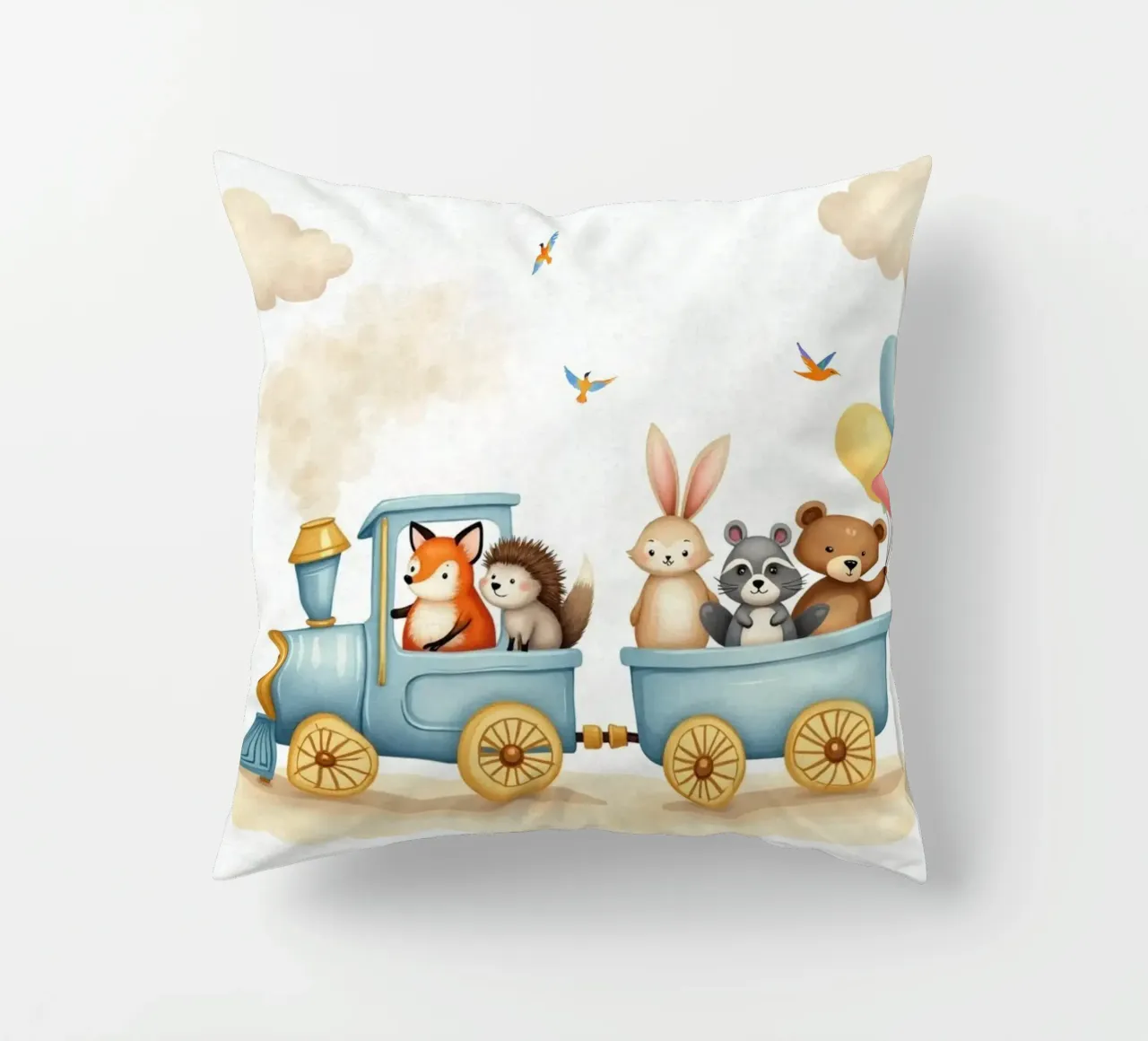 Avventura su rotaie cuscino da Doodle Dreams Art