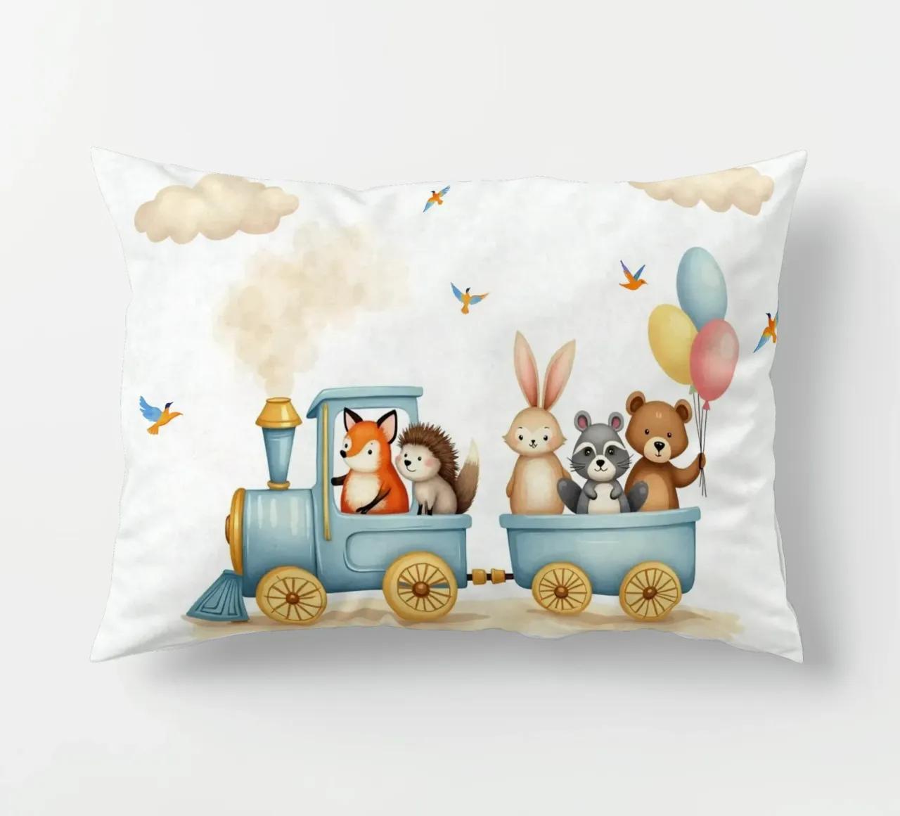 Avventura su rotaie cuscino da Doodle Dreams Art