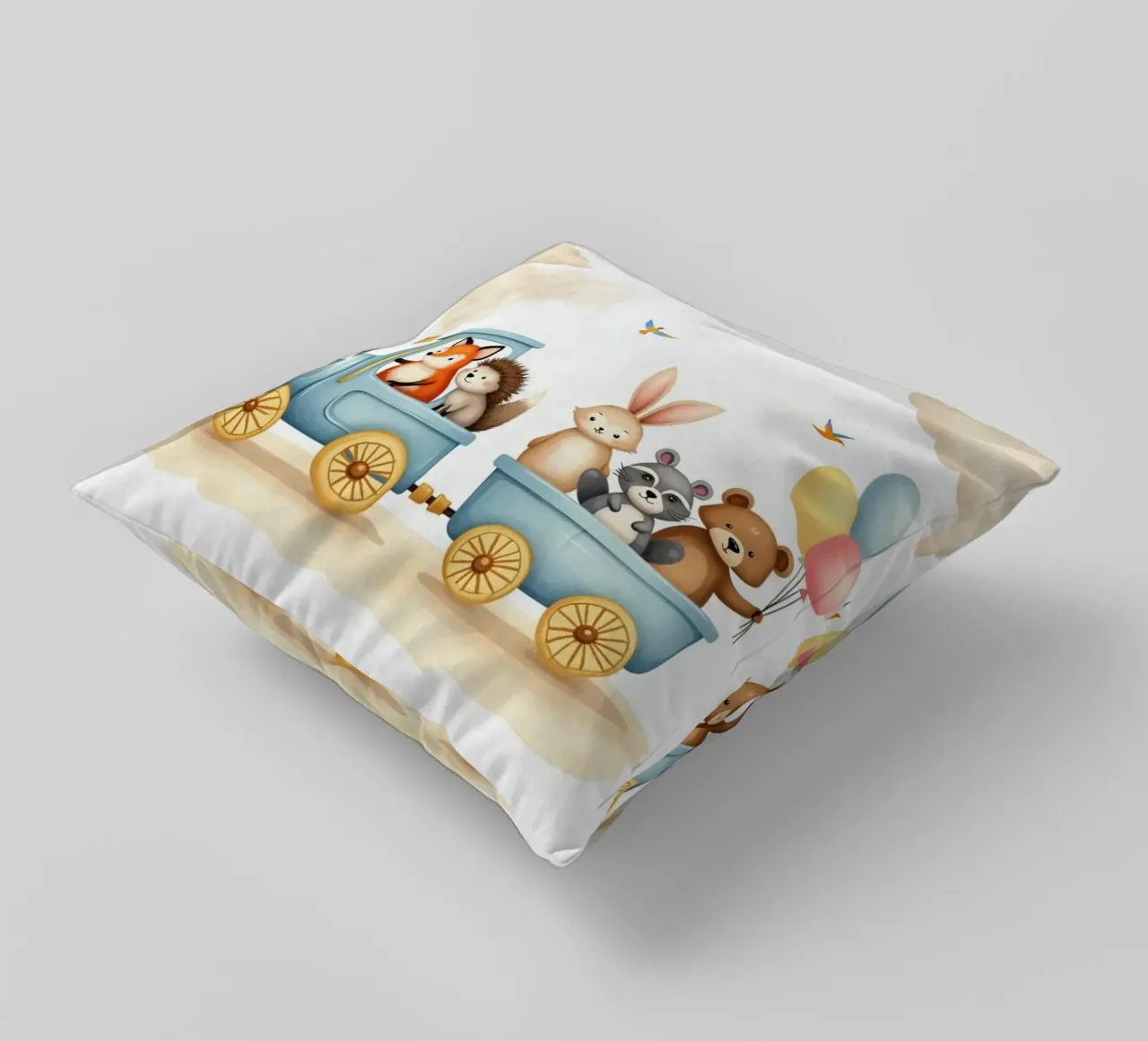 Avventura su rotaie cuscino da Doodle Dreams Art