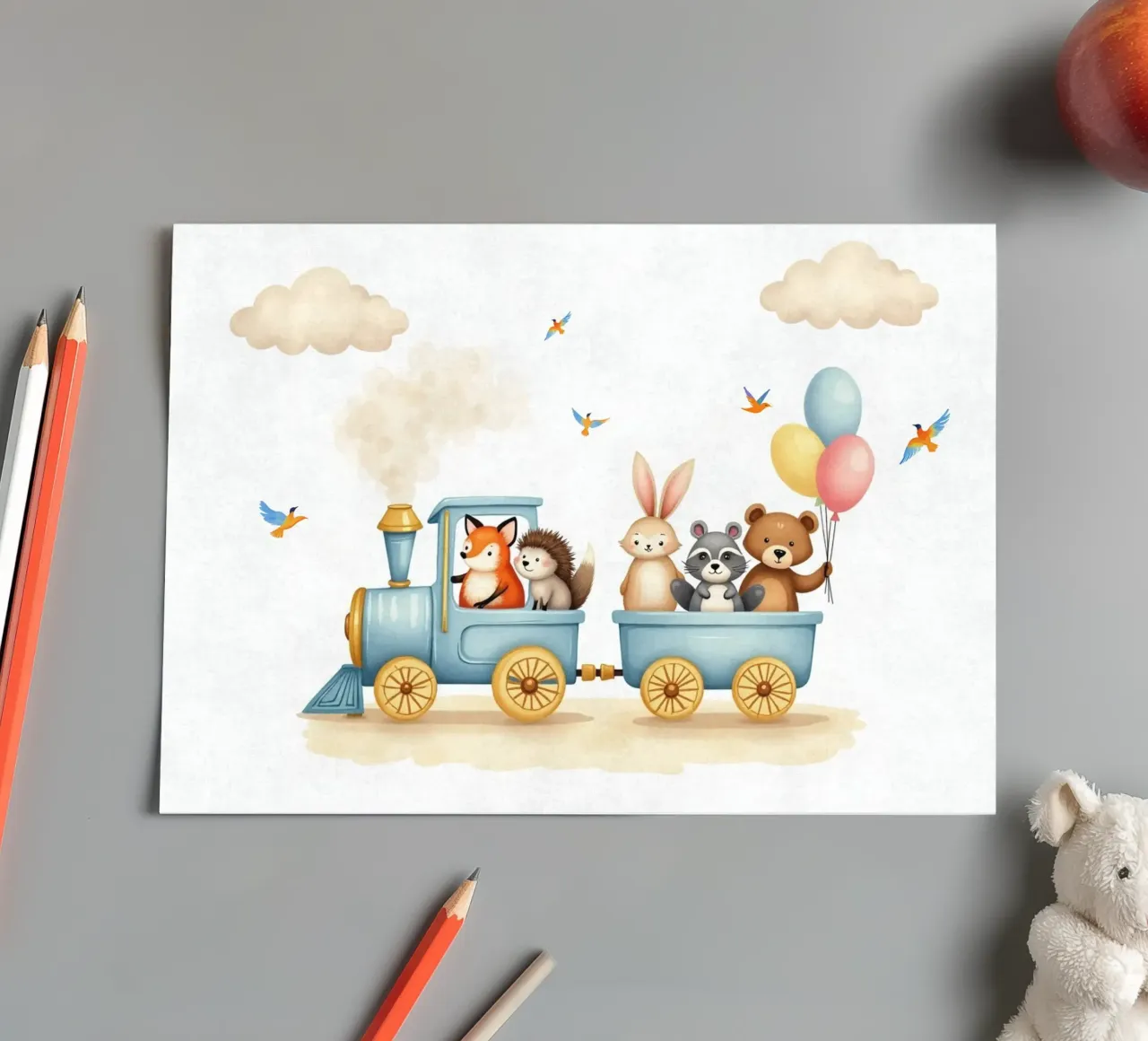 Abenteuer on Rails Stickerbogen von Doodle Dreams Art