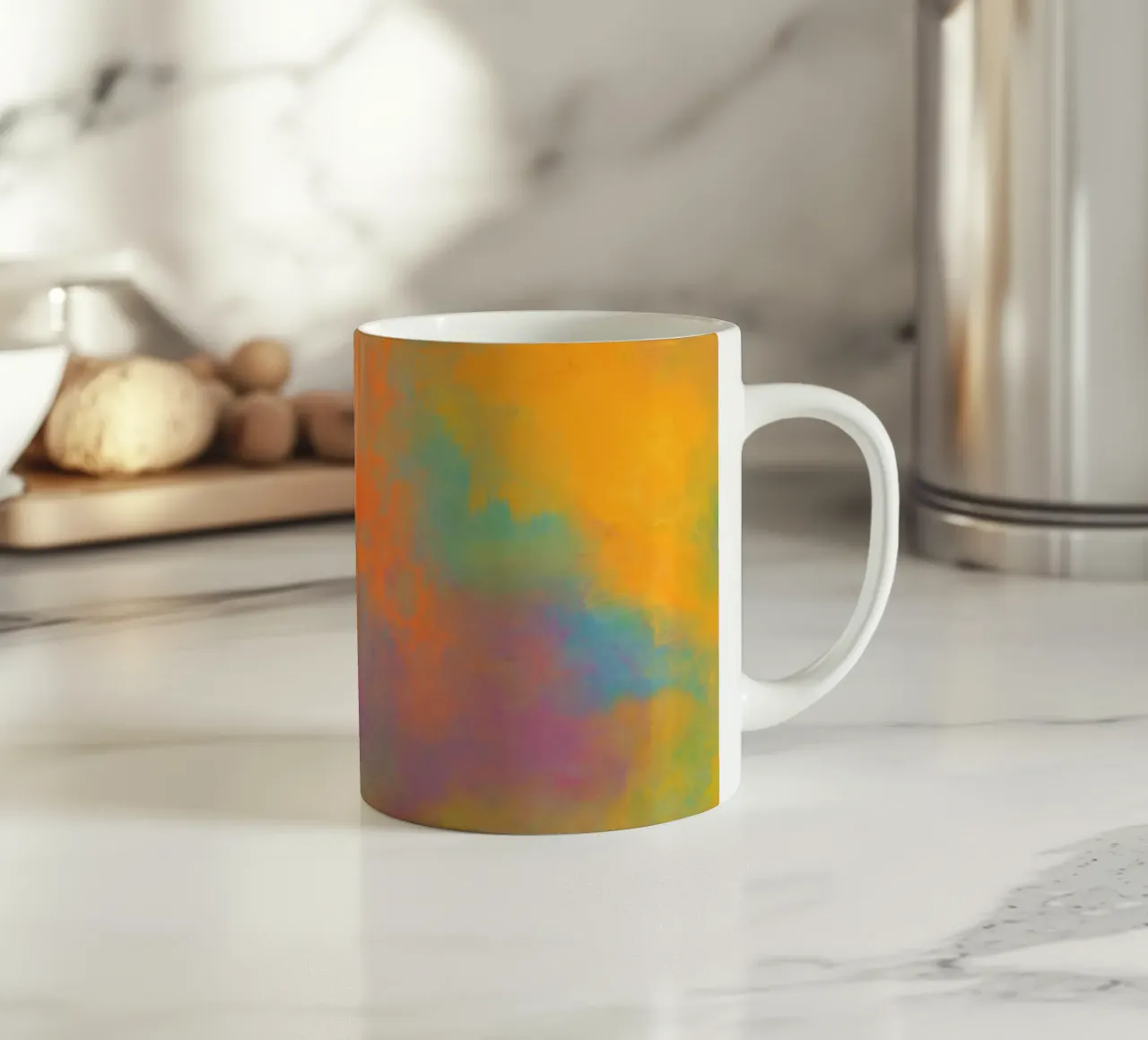 Abstrakte Farbfreude - Dynamic ceramic mug by Petra Lang