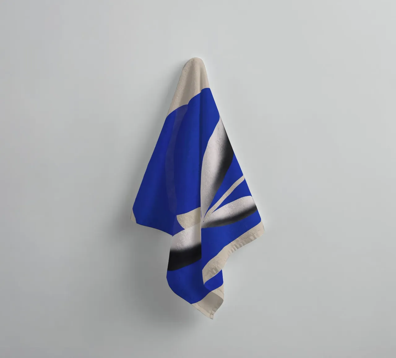 Abstraction bleu cobalt liquide 02 serviette de bain de Little Dean
