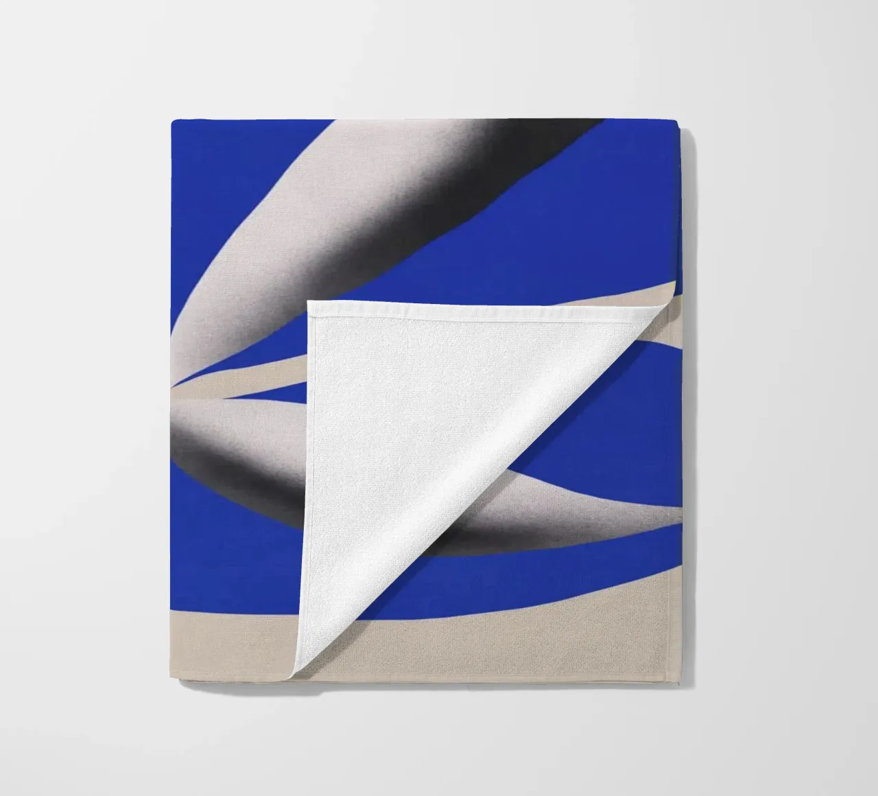 Abstraction bleu cobalt liquide 02 serviette de plage de Little Dean
