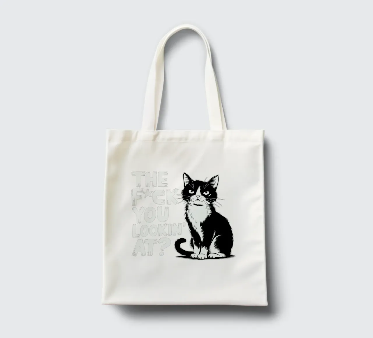 THE F*CK YOU LOOKIN' AT? tote bag by edsonramosart