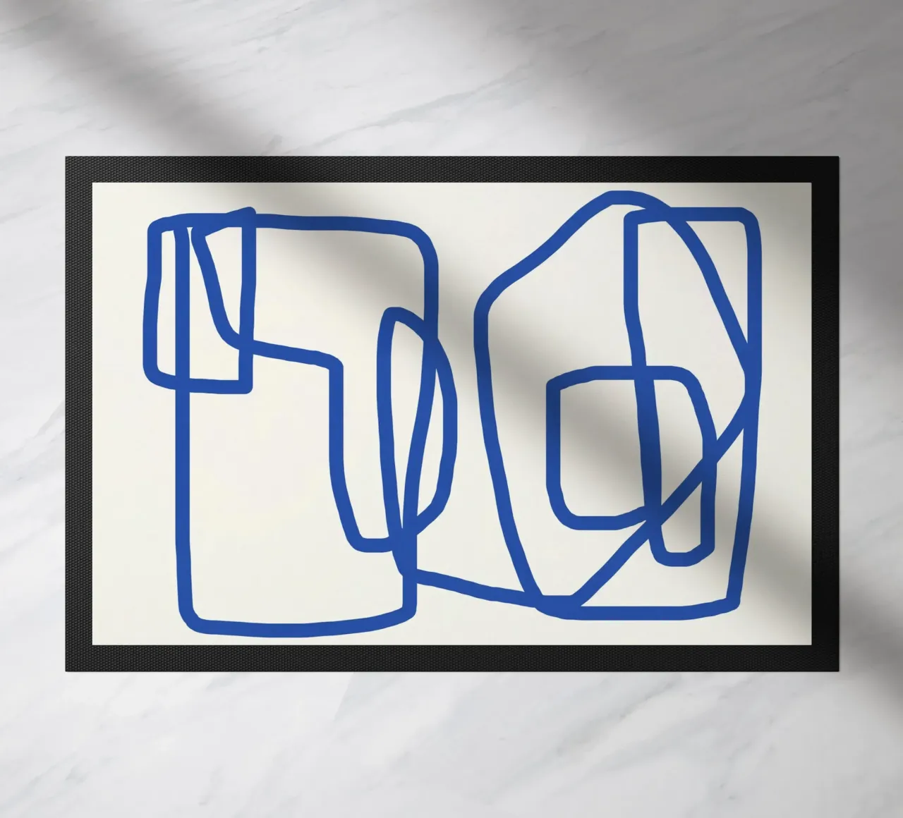 Line art in blu cobalto 02 zerbino da Little Dean