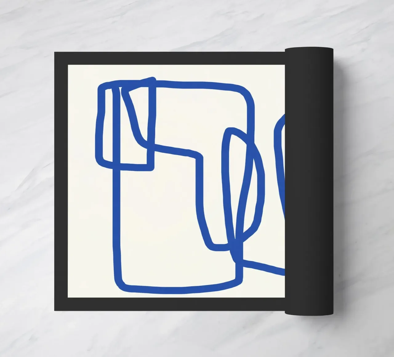 Line art in blu cobalto 02 zerbino da Little Dean