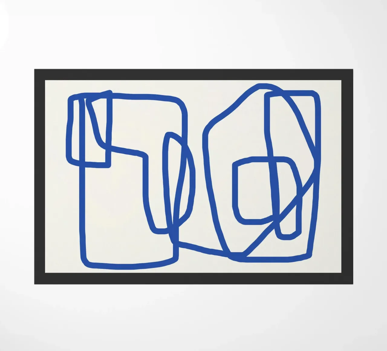 Line art in blu cobalto 02 zerbino da Little Dean