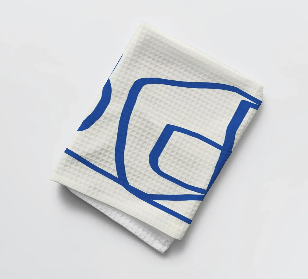 Line art in blu cobalto 02 canovaccio da cucina da Little Dean