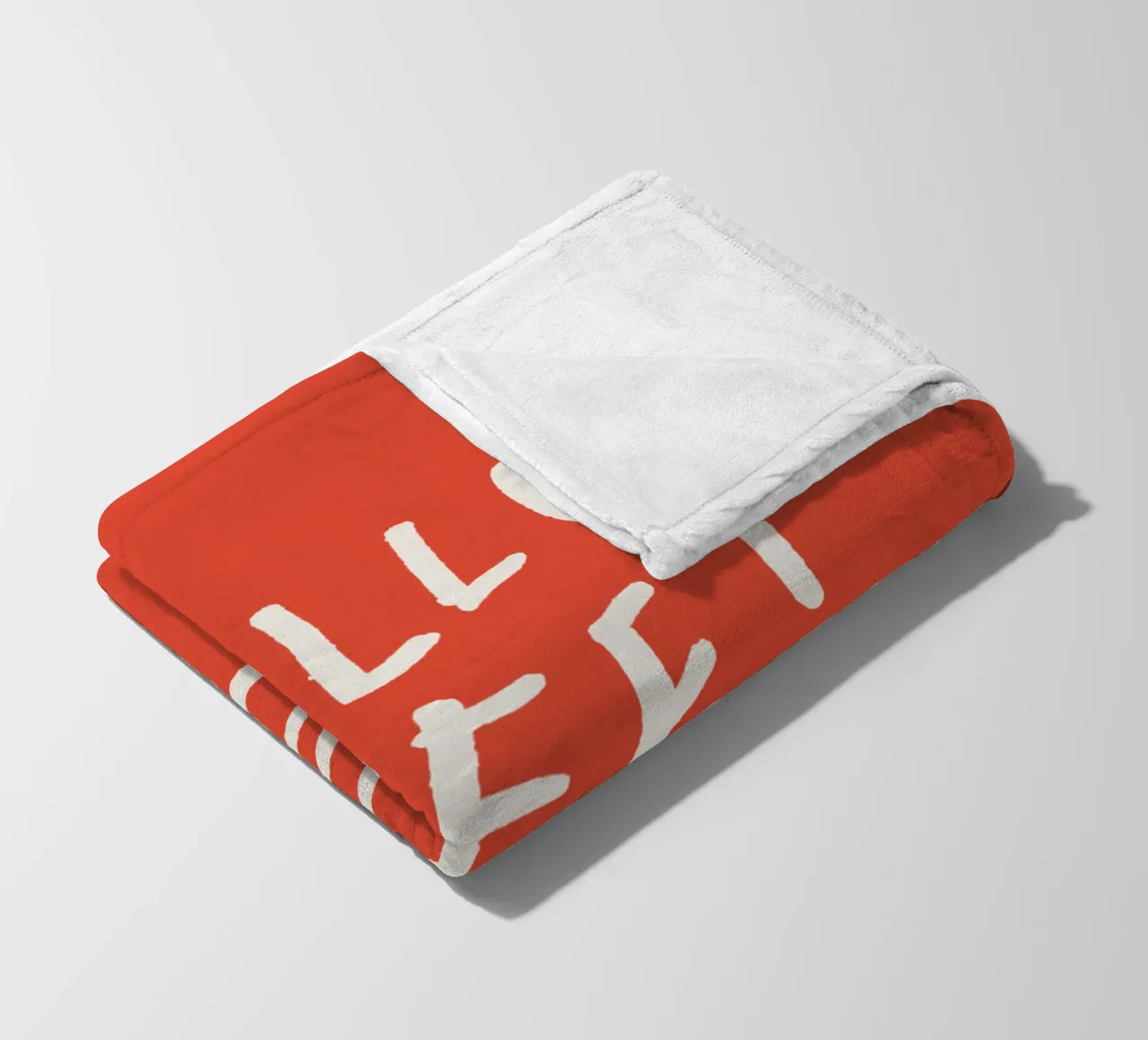 Hello Sweet Cheeks Speelse Liefdevolle Typografie Print in Rood fleecedeken van THE MOTIVATED TYPE