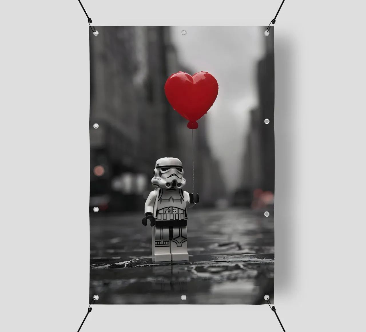 L'amore è forte in lui telo in pvc da M-Ulrich-Digital Art