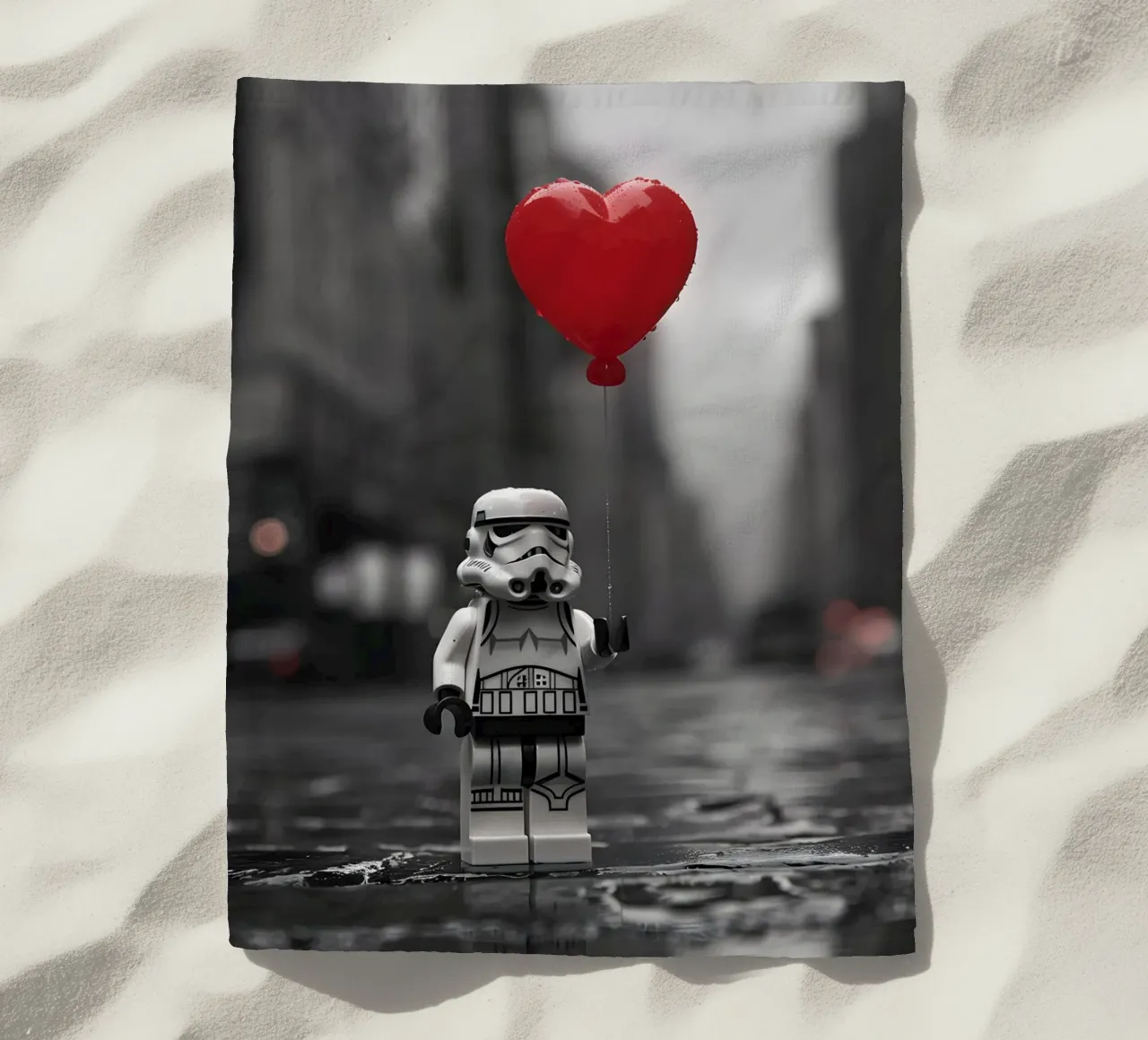 L'amore è forte in lui telo mare da M-Ulrich-Digital Art