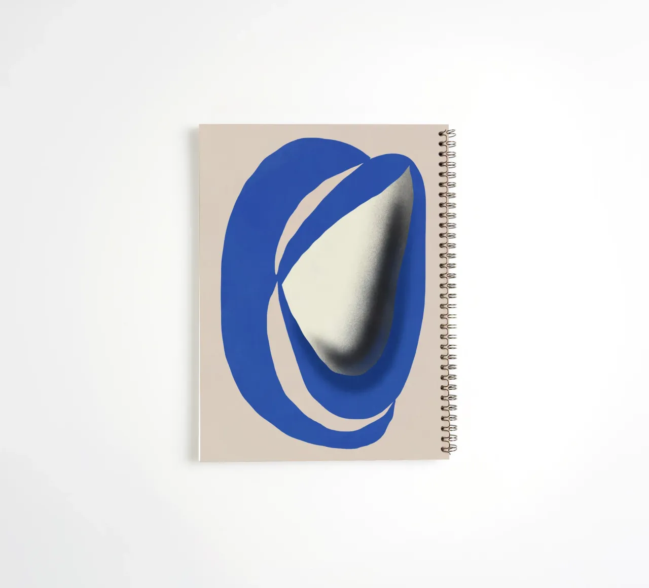 Liquid cobalt blue abstraction spiral notebook by Little Dean