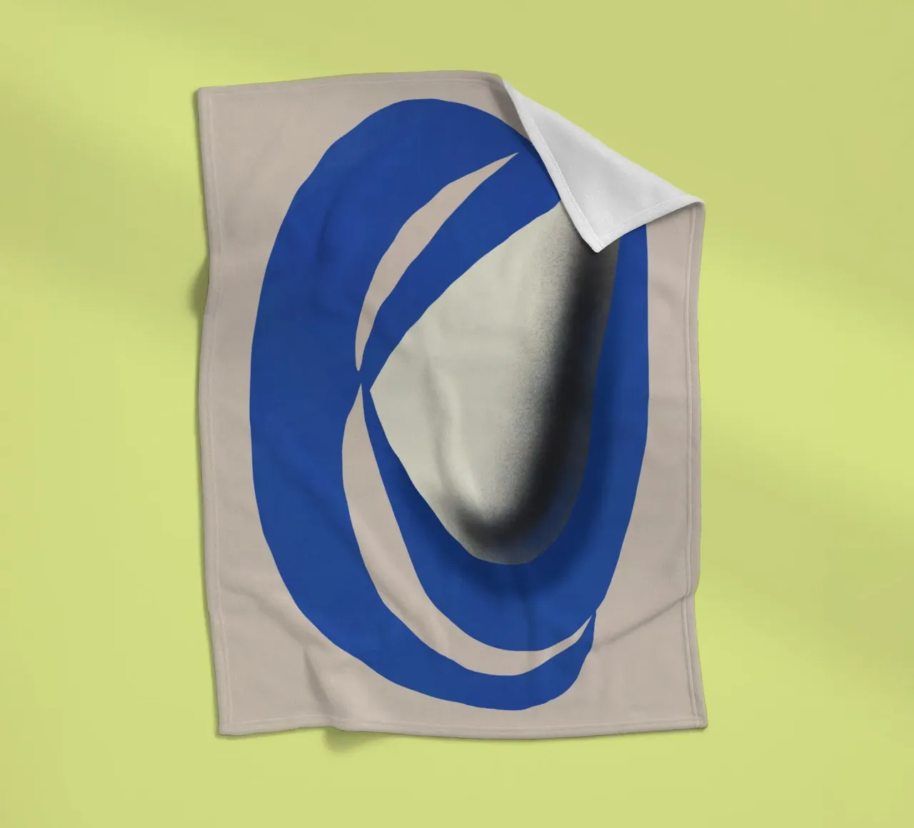 Abstraction liquide bleu cobalt plaid polaire de Little Dean