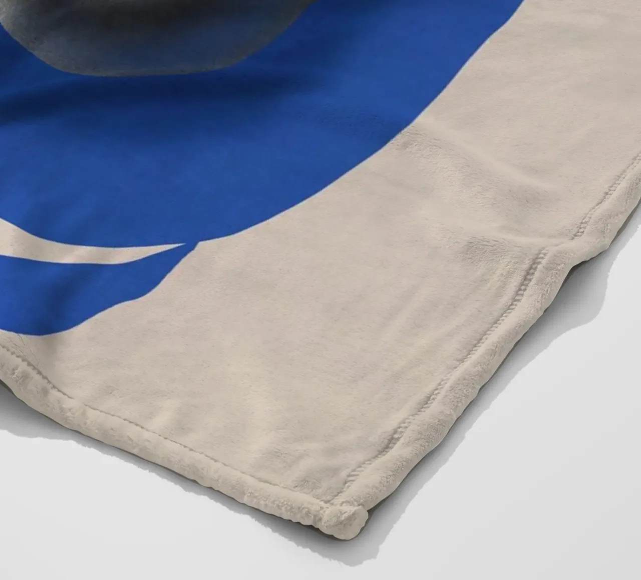 Abstraction liquide bleu cobalt plaid polaire de Little Dean