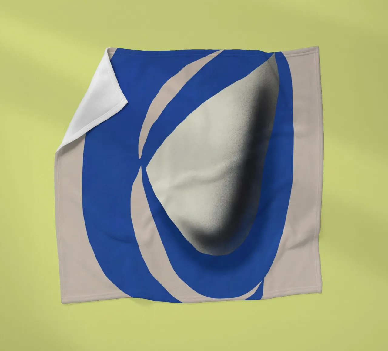 Abstraction liquide bleu cobalt plaid polaire de Little Dean