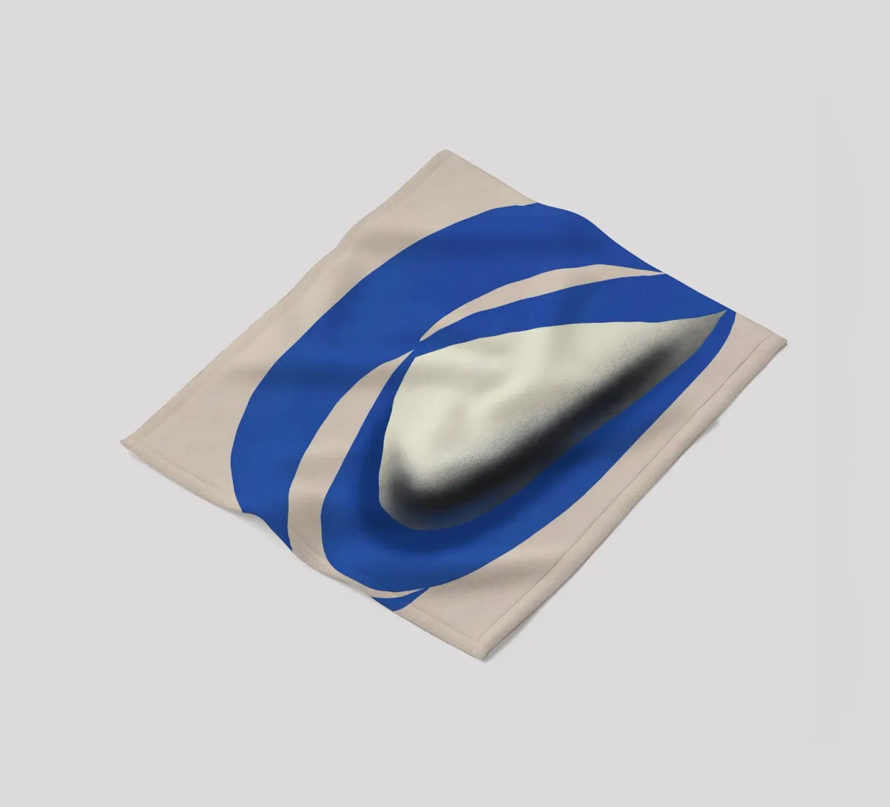 Abstraction liquide bleu cobalt plaid polaire de Little Dean
