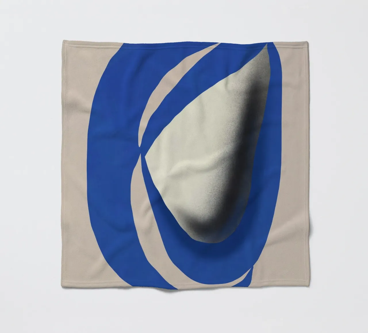 Abstraction liquide bleu cobalt plaid polaire de Little Dean