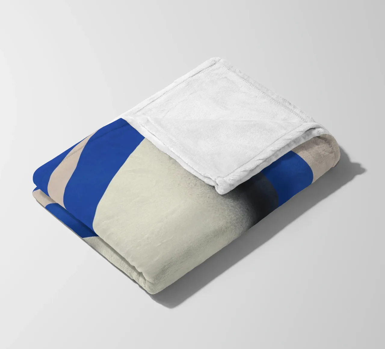 Abstraction liquide bleu cobalt plaid polaire de Little Dean