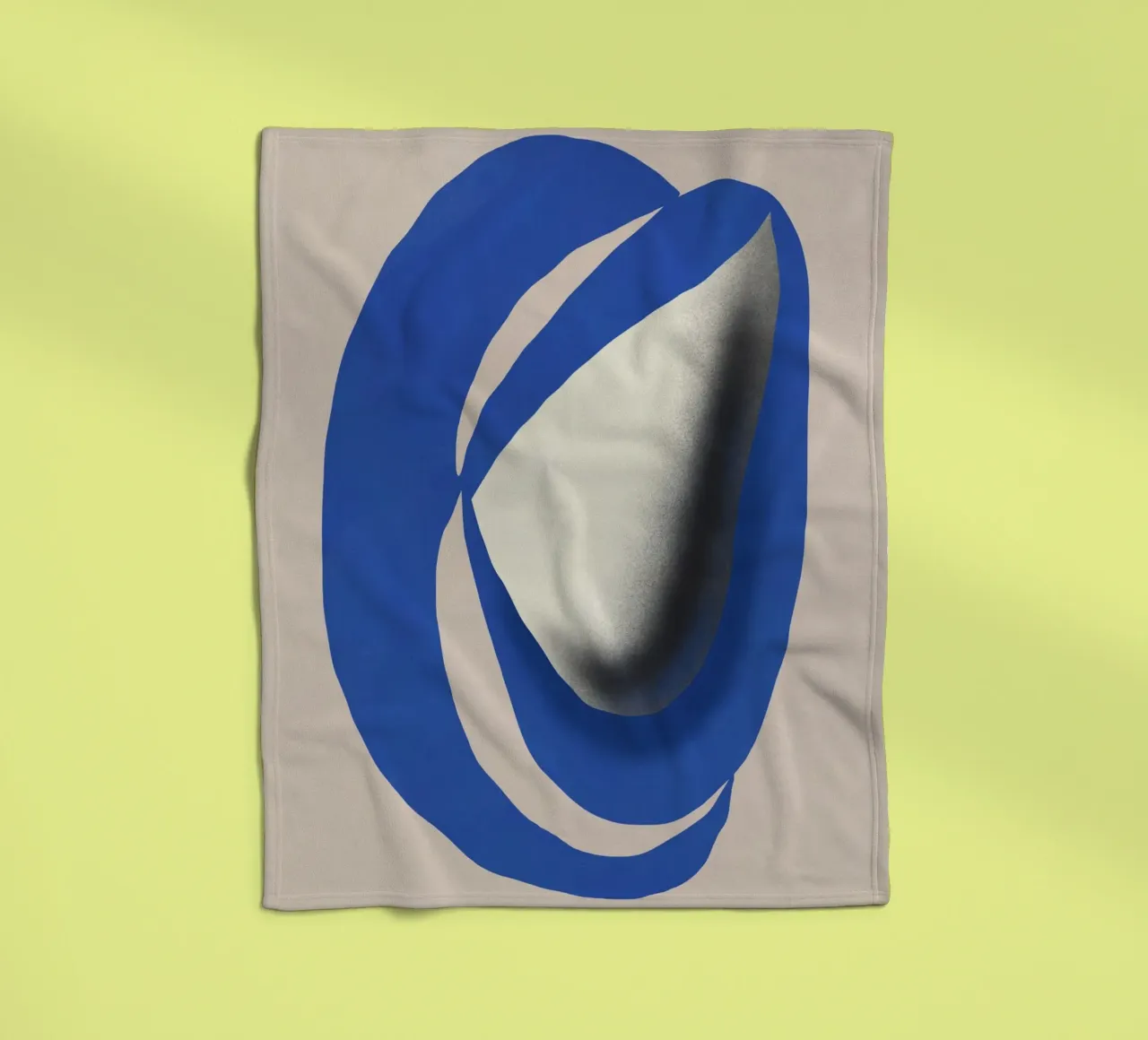Abstraction liquide bleu cobalt plaid polaire de Little Dean