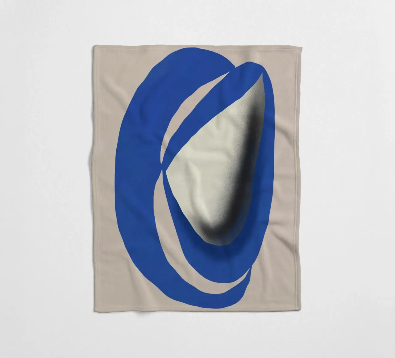 Abstraction liquide bleu cobalt plaid polaire de Little Dean
