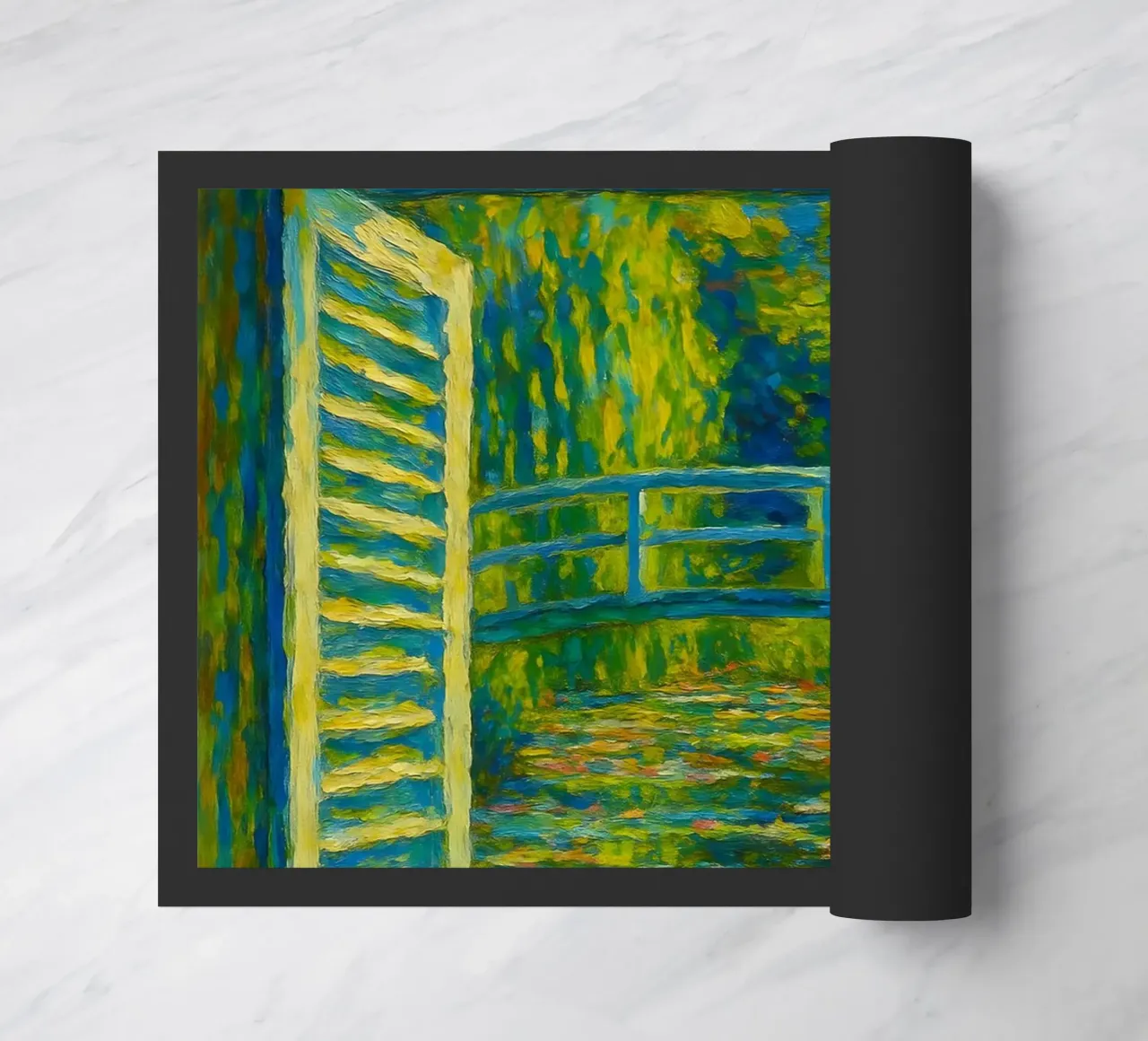 Stagno di ninfee in stile Monet zerbino da ARTOMATIC