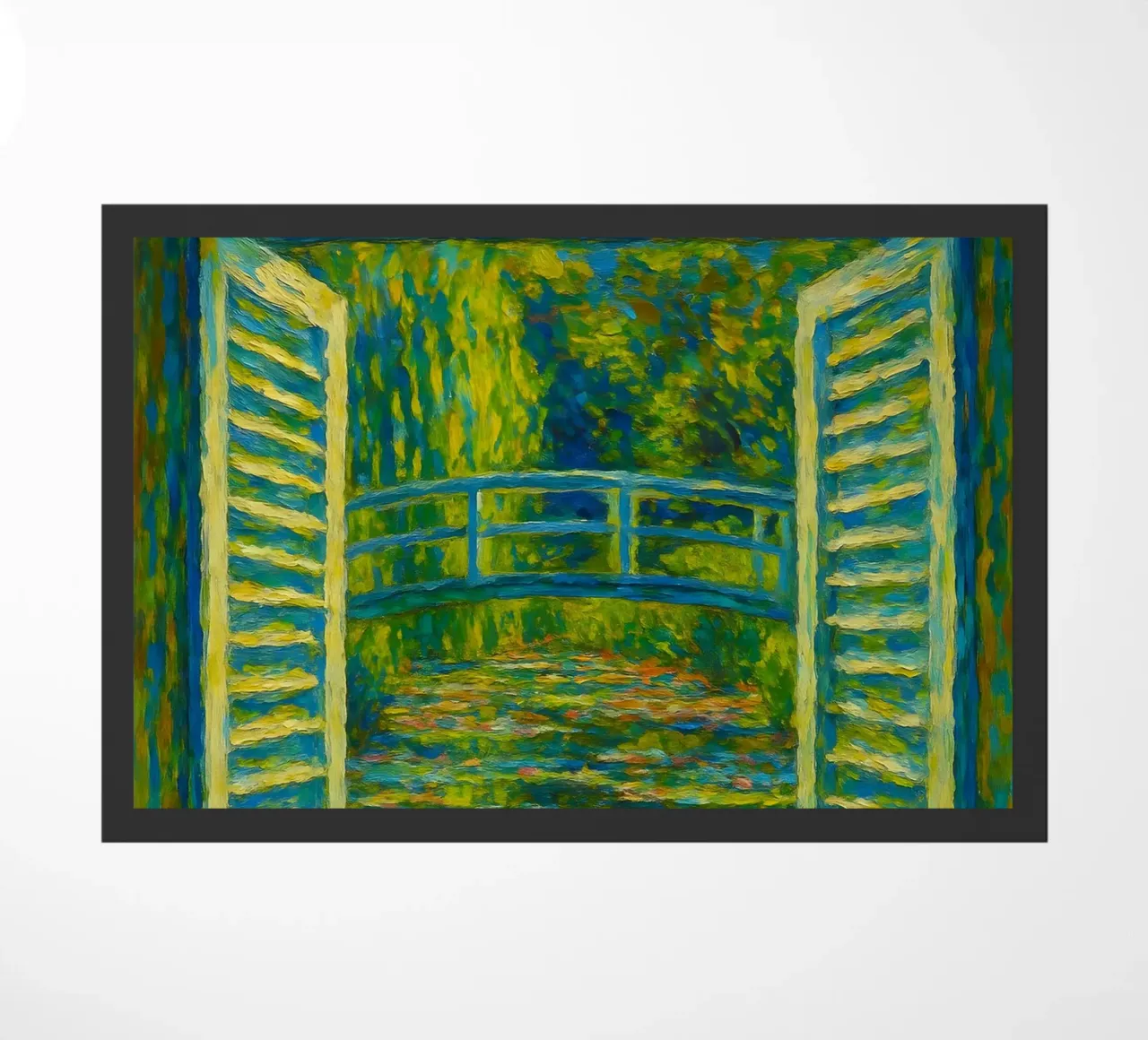 Stagno di ninfee in stile Monet zerbino da ARTOMATIC