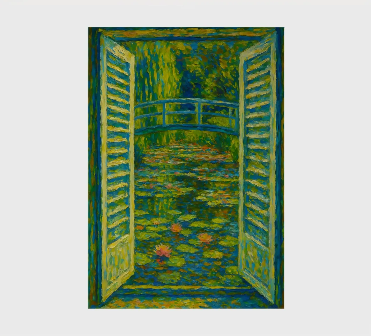 Stagno di ninfee in stile Monet diario da ARTOMATIC